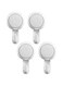 TOMVAES 4 Pack Shower Hooks, Powerful Vacuum Suction Hook for Bathroom Kitchen Towel, Robe, Loofah, Removable and Reusable Hooks for Bags Coat, Removable and Reusable Suction Cup Shower Hooks
