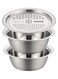 Solid Drain Basket Silver