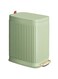 Slim Trash Can for Bathroom with Air Freshener Soft Close Lid, 6 Liter/ 1.6 Gallon Stainless Steel Garbage Can with Removable Inner Bucket,Step Pedal, Small Wastebasket for Bedroom, Kitchen (Green)