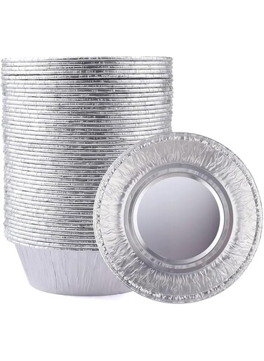 Mini Pie Pans (100 Pcs), Disposable Egg Tart Molds for Baking, 2.8-inch Mini Tart, Aluminum Foil Bakeware for Baking, Making Tarts, Quiche Pie, Caramel Pudding, Etc.