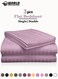 3 Piece Luxury Pink Striped Bed Sheet Set with 1 flat Sheet and 2 Pillowcases for Hotel and Home Crafted from Ultra Soft and Breathable Microfiber Blend for Year-Round Comfort, (Single/Double)