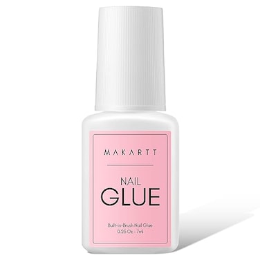 Makartt Nail Glue for Acrylic Nails, Strong Nail Glue Brush Applicator, Professional Nail Glue for Broken Nails Long Lasting, S-05