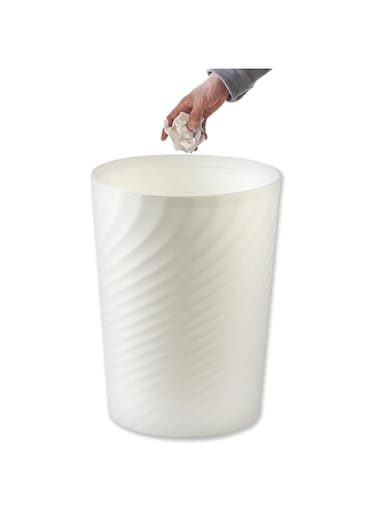 LENND Plastic Small Trash Can Wastebasket, Garbage Container Basket for Bathrooms, Laundry Room, Kitchens, Offices, Kids Rooms, Dorms.