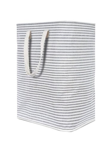 JZS 72L Laundry Hamper Freestanding Collapsible Waterproof Laundry Basket with Easy Carry Extended Handles for Clothes and Toys in Bathroom Bedroom (Grey, 72L)