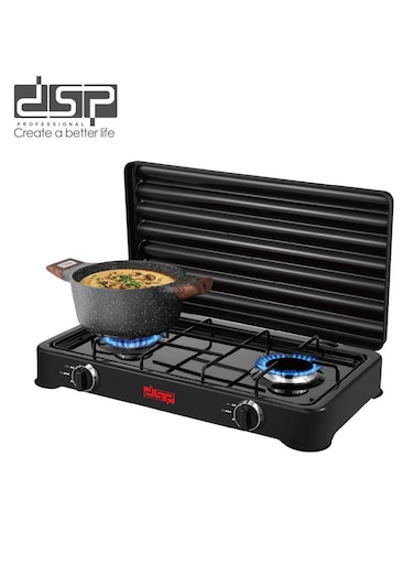 DSP Brand Modern Gas Cooktop Electric Powered Enamel Fire Cover Cast Iron and Ceramic Surface for Kitchen Use or Household