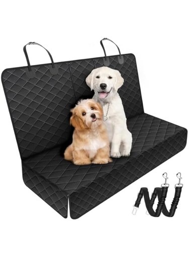 Car Seat Covers for Dogs Waterproof, Car Seat Cover for Dogs Non-Slip,Non Stick Fur Rear Seat Protector for Pet, Anti-Scratch Resistant Pet Seat Cover (with Car Belt for Dogs)