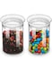 ZENS 15oz Glass Food Storage Jars Set of 2, Clear Glass Canisters Sets with Airtight Lids, Glass Storge Container Empity Spice jars for Kitchen Spice, Sugar Container, Blooming Tea,Herbs, Candy