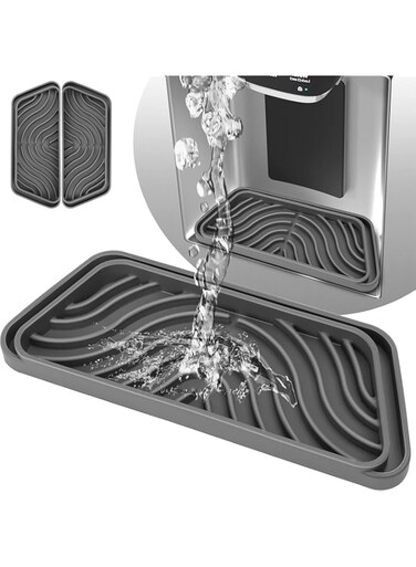 2-Pack Refrigerator Drip Catcher For Water Tray, Mini Refrigerator Drip Mats for Ice Water Dispenser, Drain, Prevent Water Spills, Water Splashes and Ice Cube Drops