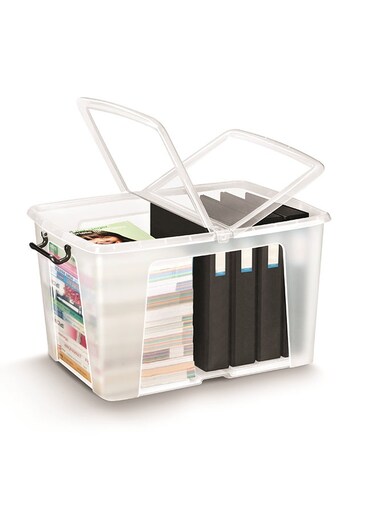 Smart Box With Folding Lid (Made In UK) 65-liter Clear 61x46x34.5cm