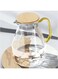 Glass Pitcher with Lid [68 oz], Elegant Diamond Design Water Pitcher with Handle, Decoration for Room, High Durability Water Glass Carafe for Ice Tea Maker, Beverage, Hot/Cold Coffee