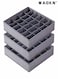 3 Pack Sock Underwear Organizer Dividers, 64 Cell Drawer Organizers Fabric Foldable Cabinet Closet Organizers and Storage Boxes for Storing Socks, Underwear, Ties (16+24+24 Cell, Gray)
