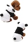 Sweet seven 2pcs Dog Dinosaur Costume Set - Funny Pet Halloween Suit with Panda Cloth and Dog Hoodies - Winter Decorative Dog Costumes Size XS