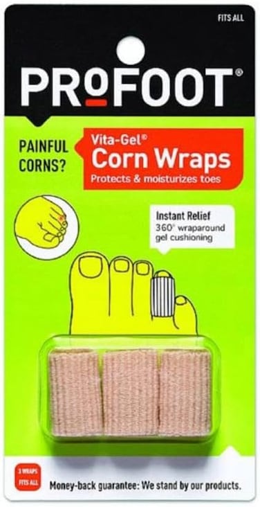 Profoot Vita-Gel Corn Wraps, Protects &amp; moisturizes toes - Pack Of 1 (3 Wraps)