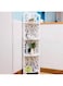Makeup Toy 3-Tier &amp; 4-Tier Corner Shelf Stand - Multi-Functional Bathroom Storage Organizer, Kitchen Countertop Rack, Waterproof Small Space Organizer for Office and Home (4 Tier)