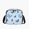 Lunch Bag-Chessboard-&amp;-Butterflies-1 Cmprt-Girls (Polyester) Blue \ 21X11X22