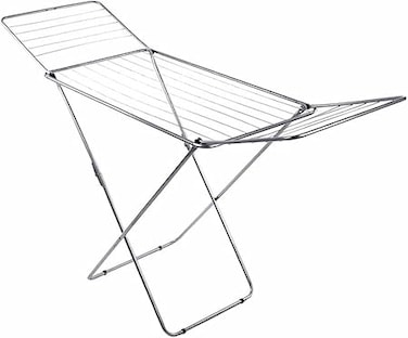 Art VERA Clothes Dryer 18M - Foldable Drying Rack with Silver Frame   180cm x 50cm x 108.5cm Silver-coated Metallic finish