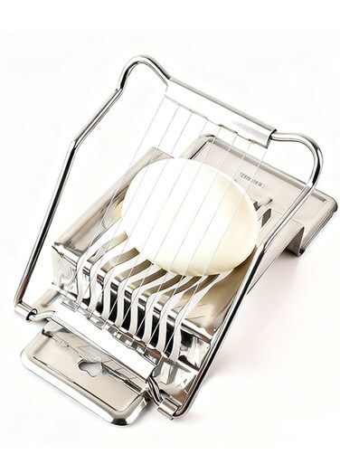 D Egg Cutter,Aluminum Egg Slicer,Egg Slicer,Egg Slicer,Ham Strawberry Slicer ,Stainless Steel Hard Boiled Egg and Strawberry Slicer - Durable Aluminium, Dishwasher Safe for Soft Fruits