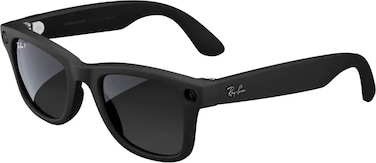 Ray-Ban Meta Wayfarer Smart Glasses with Meta AI, Audio, Photo, Video Compatibility (Medium Size) - Polarized Gradient Graphite Lenses - Matte Black (International Version)