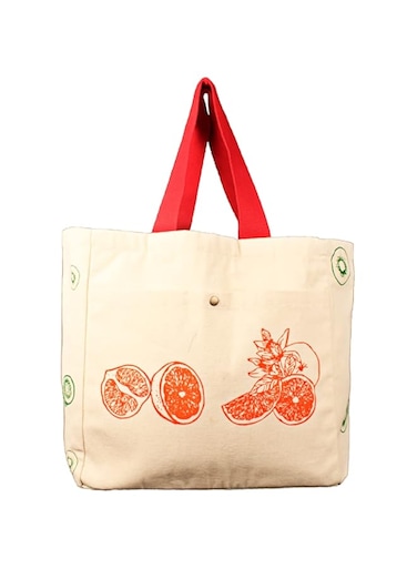 Earthsave Multi Pocket Vegetable Bag - Orange  Reusable Fridge/Refrigerator Storage Bag/Pouches for Fruits, Vegetables &amp; Accessories