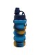 Collapsible Silicone Sports Water Bottle for Kids, Students, Travel, Camping, Hiking, Reusable, BPA Free, Blue, Foldable (blue)