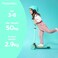 Yvolution Glider KIWI Kids Scooter &ndash; Ages 3&ndash;8, 3 Wheel Scooter, Adjustable Handlebar, LED Wheels, Wide Deck, Lean-to-Steer &amp; Foldable Design
