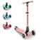 Yvolution Glider NUA 3-Wheel Scooter for Kids &ndash; Ages 3&ndash;10, Adjustable Handlebar, LED Wheels, Arc-Folding System &amp; Extra-Wide Deck