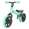 دراجة التوازن Yvolution Velo Junior باللون الأخضر - دراجة توازن للأطفال الصغار من عمر 1.5 إلى 3 سنوات، مقعد ومقود قابلان للتعديل، تحويل من وضع العجلة الخلفية المزدوجة إلى وضع العجلة الواحدة (YT16G2)