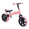 دراجة التوازن Yvolution Velo Junior باللون الوردي - دراجة توازن للأطفال الصغار من عمر 1.5 إلى 3 سنوات، مقعد ومقود قابلان للتعديل، تحويل من وضع العجلة الخلفية المزدوجة إلى وضع العجلة الواحدة (YT16P2)