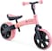 دراجة التوازن Yvolution Velo Junior باللون الوردي - دراجة توازن للأطفال الصغار من عمر 1.5 إلى 3 سنوات، مقعد ومقود قابلان للتعديل، تحويل من وضع العجلة الخلفية المزدوجة إلى وضع العجلة الواحدة (YT16P2)