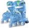 Yvolution Twista Skates Blue &ndash; 2-in-1 Learner to Inline Skates for Kids, Converts With Button, No Tools Needed, Adjustable Size 3&ndash;12J, Soft Curved Design (YC01B4)