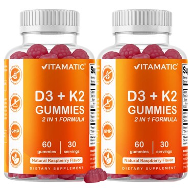 Vitamatic Vitamin D3K2 Gummies 60 Count - 2 Pack