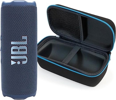 JBL Flip 7 (Blue) + Bundle with Xtriz! Protective Hardshell Case (Black)