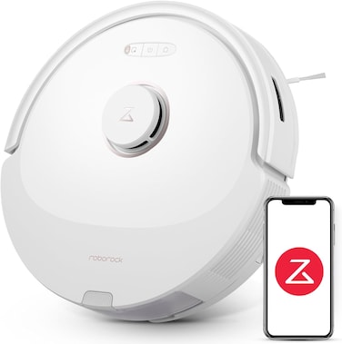 Roborock Q8 Max Robot Vacuum Cleaner with Dual Brushes, 5500 Pa Suction, No-Go Zones, Cleaning Along Floor Lines, 3D Drawing, Multi-Cleaning Levels, APP (Upgraded of Q7 Max) - White