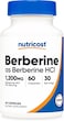 Nutricost Berberine HCl 1200mg, 60 Vegetarian Capsules - Gluten Free &amp; Non-GMO