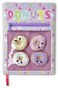 iscream Plush Fleece Book-Bound Lined-Page 8.75" Journal - Donut Shop with Mini Stuffed Toys