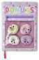 iscream Plush Fleece Book-Bound Lined-Page 8.75" Journal - Donut Shop with Mini Stuffed Toys