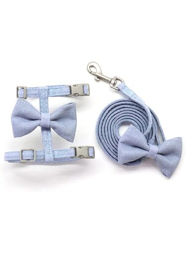 Arabest Cat Harness and Leash Set, Adjustable Soft Breathable Strips Vest Harness, Anti-escape Vest for Small Medium Cats Dogs Training Walking (Sky Blue)