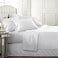 SCRIBBEO White Bed Sheet King Size 6 Piece,Fitted Sheet 200x200 cm with 4 Pillowcases, Hotel Luxury Super Soft Bamboo Microfiber Bedsheet King Size Set-Wrinkle free &amp; Fade Resistant-30cm Deep Pockets