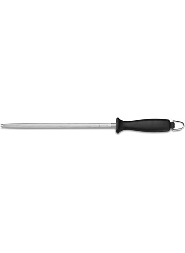 W&uuml;sthof 10 Inch Sharpening Steel, Black/Silver