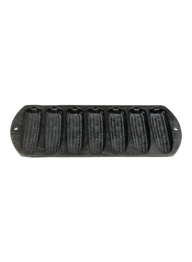 Cast Iron Cornstick Pan Black 18x37.1x12.4cm