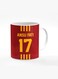 Designer Printed Coffee Mug with Heavy Duty Handle 11oz Ceramic Personalised Gift Mugs Cup [Microwave Safe &amp; Dishwasher Proof] -Football Team - Spain Player Name - Ansu Fati