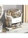 Cosmetic Makeup Organizer, LED Mirror Large Cosmetic Storage Box Cosmetics Storage Display Case with Drawers, Dust Water Proof Jewelry Lipstick Organizer for Vanity Dresser