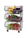 LUKSYOL Storage Rack - Optimize Space with Stylish Metal Shelving   Ideal for Kitchen, Bathroom &amp; Home Organization (Model 1   3 Tiers)