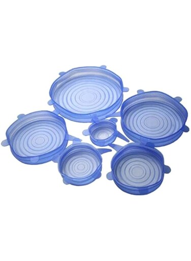 Dubai Gallery 6-Piece Food Cover Lids Blue