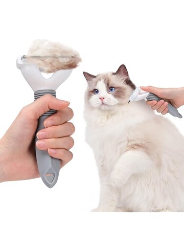 TERRIFI Cat Brush for Shedding, Self Cleaning Slicker Brush Cat Dog Pet Grooming Brush, Cat Brushes Deshedding Tool for Long Short Haired Cats, Removes Mats, Tangles, Loose Fur