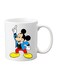 Cut Mickey Mouse Printed Mug White/Blue/Beige