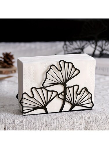 Metal Ginkgo Leaf Napkin Holder - Perfect for Dining &amp; Coffee Tables, Kitchen Decor, Ideal for Restaurants, Hotels, Cafes