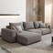 Karnak Rabia 3-Seater L-Shape Linen Sofa - Dim Gray