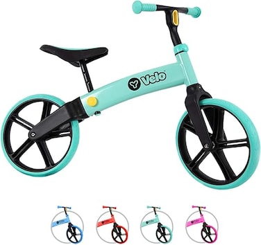 دراجة التوازن للأطفال الصغار Yvolution Y Velo Junior، دراجة تدريب بدون دواسات بعجلات 9 بوصة، هدية خارجية مناسبة للأطفال من عمر 18 شهرًا إلى 5 سنوات (بنين وبنات).