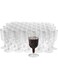 50 Elegant Clear Hard Plastic Wine Glasses with Silver Glitter (6 oz) - Sturdy &amp; Reusable Glasses for Cocktails, Dessert - Birthdays, Weddings, Christmas, BBQ, Picnic, Parties